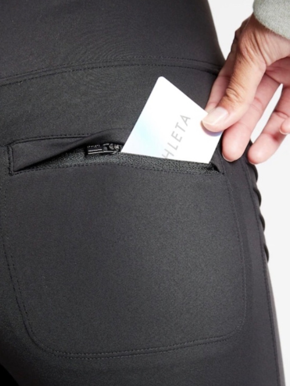 Athleta Delancey Moto Tight Leggings Black Like New Size Medium - Picture 5 of 14